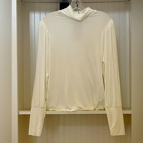 VENUS Turtleneck | Cream | M | Button Neck closure creates Beautiful Keyhole - Picture 3 of 10